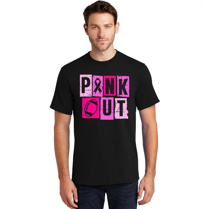 P.Ink Out Football Team Breast Cancer Awareness Month Women Gift Tall T-Shirt