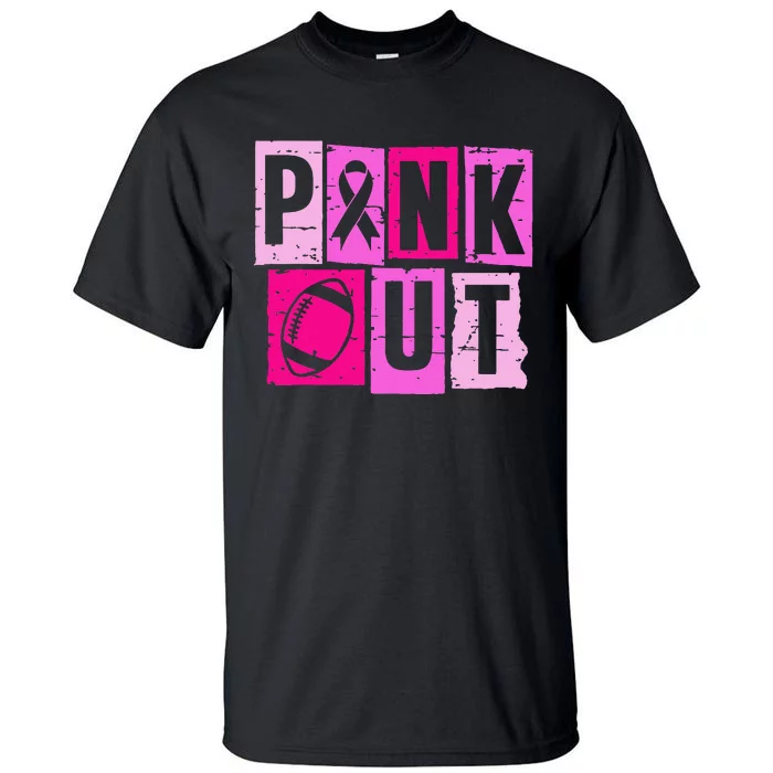 P.Ink Out Football Team Breast Cancer Awareness Month Women Gift Tall T-Shirt