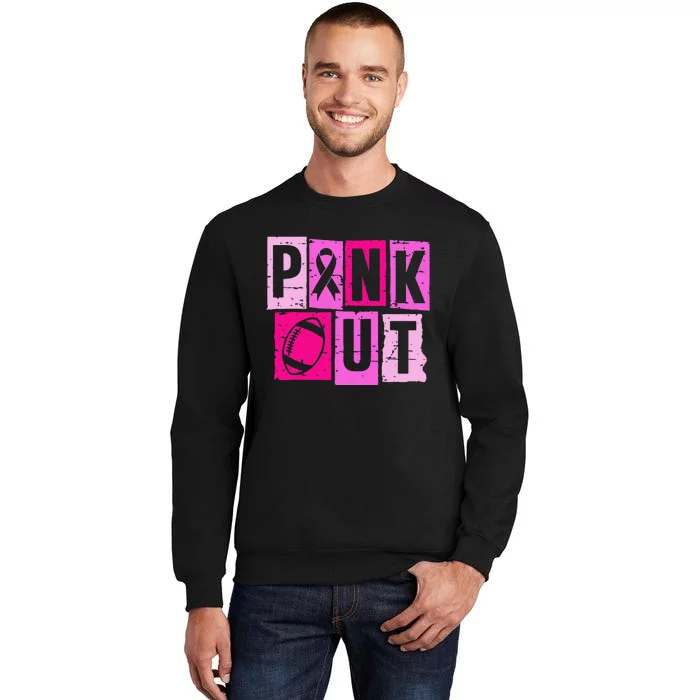 P.Ink Out Football Team Breast Cancer Awareness Month Women Gift Tall Sweatshirt