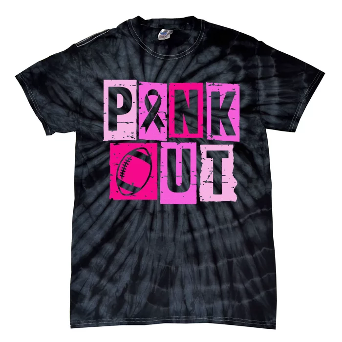 P.Ink Out Football Team Breast Cancer Awareness Month Women Gift Tie-Dye T-Shirt