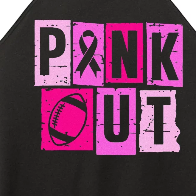 P.Ink Out Football Team Breast Cancer Awareness Month Women Gift Women’s Perfect Tri Rocker Tank