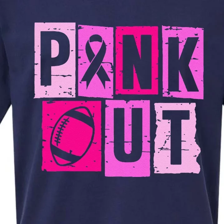 P.Ink Out Football Team Breast Cancer Awareness Month Women Gift Sueded Cloud Jersey T-Shirt