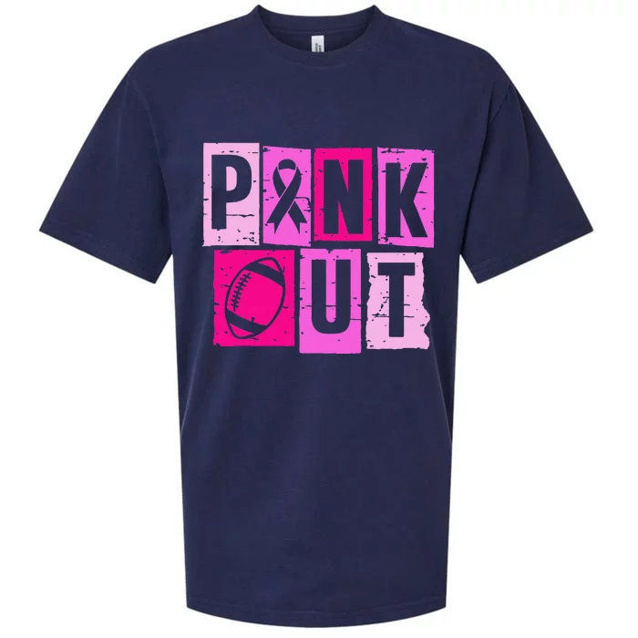 P.Ink Out Football Team Breast Cancer Awareness Month Women Gift Sueded Cloud Jersey T-Shirt