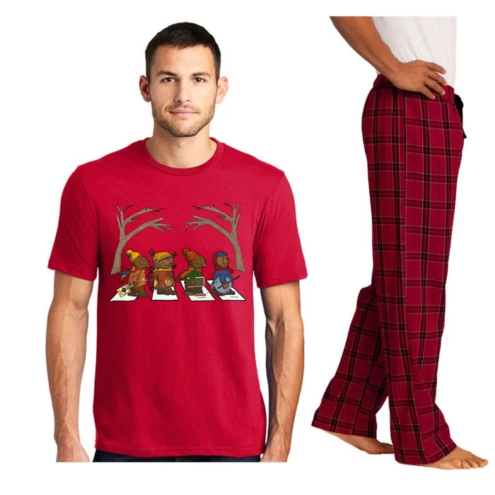 Poor Otter Family Abbey Road Christmas Mouse Lover Pajama Set