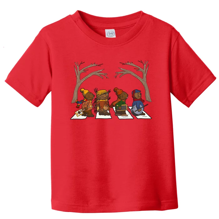 Poor Otter Family Abbey Road Christmas Mouse Lover Toddler T-Shirt