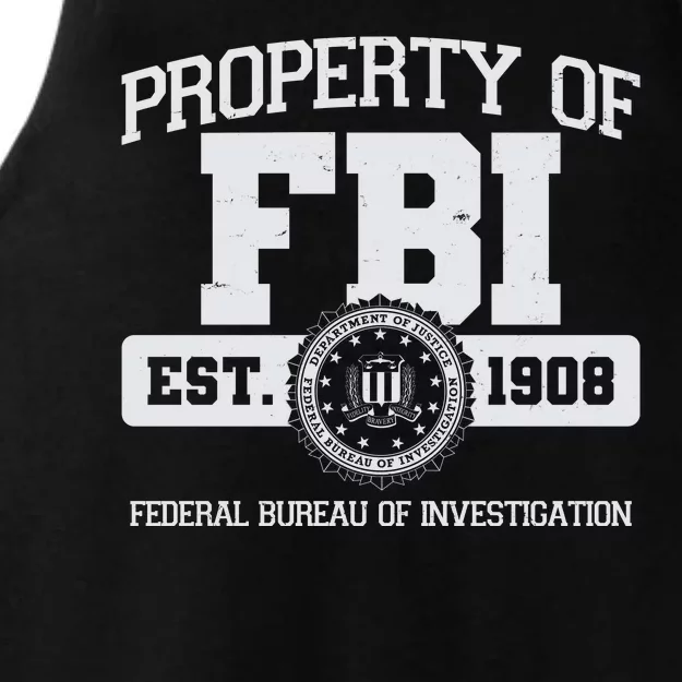 Property Of FBI Federal Bureau Of Investigation Est 1908 Ladies Tri-Blend Wicking Tank