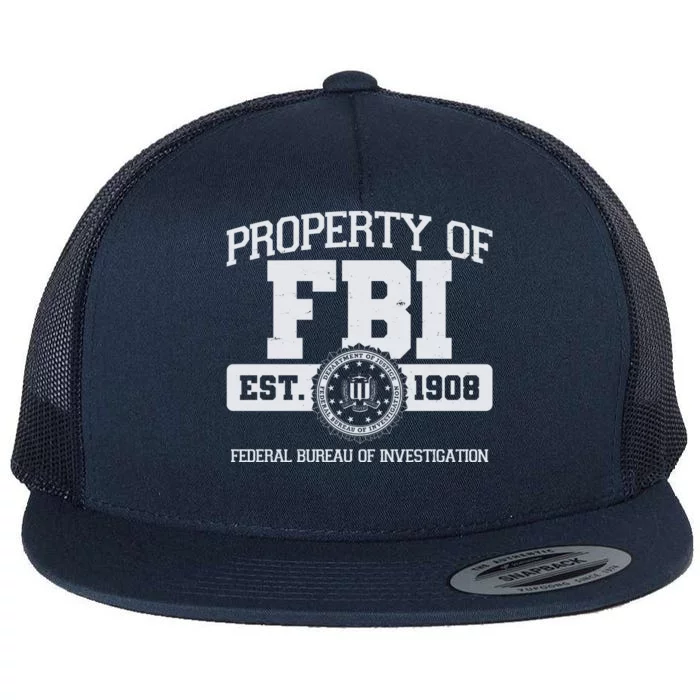 Property Of FBI Federal Bureau Of Investigation Est 1908 Flat Bill Trucker Hat