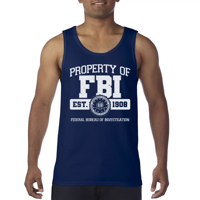 Property Of FBI Federal Bureau Of Investigation Est 1908 Tank Top