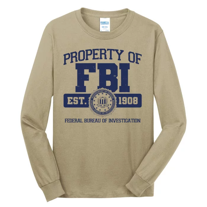 Property Of FBI Federal Bureau Of Investigation Est 1908 Tall Long Sleeve T-Shirt