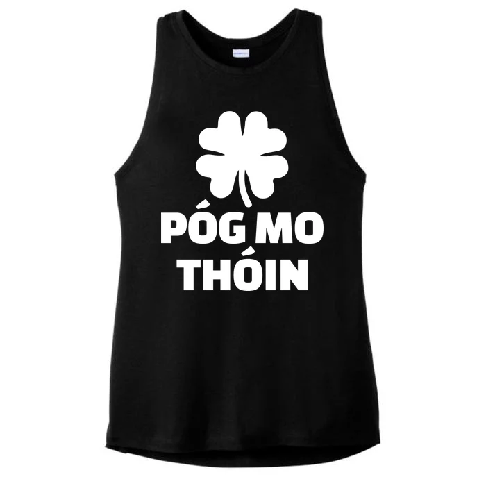 Pog mo thoin - Kiss my ass Ladies Tri-Blend Wicking Tank