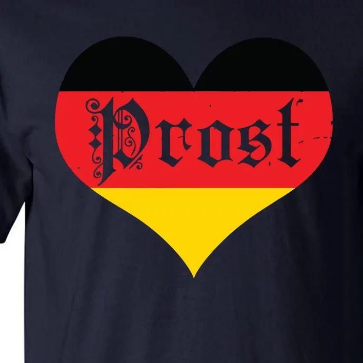 Prost Oktoberfest German Flag Heart Beer Tall T-Shirt