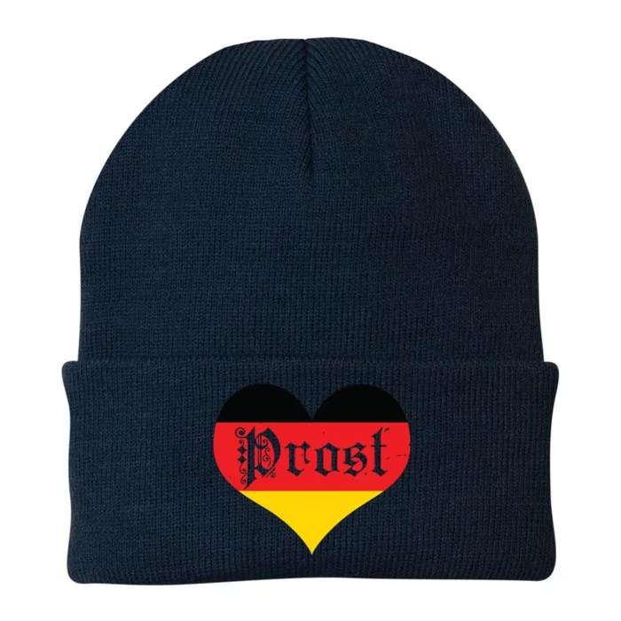 Prost Oktoberfest German Flag Heart Beer Knit Cap Winter Beanie