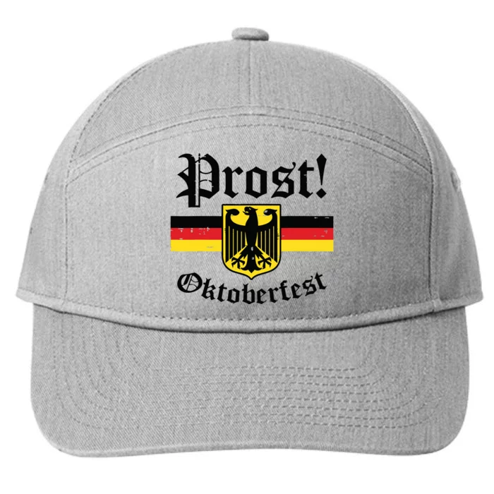 Prost Oktoberfest German Flag Crest Eagle Bavarian 7-Panel Snapback Hat