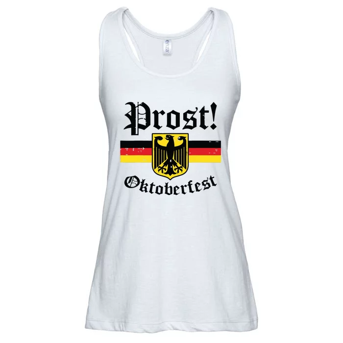 Prost Oktoberfest German Flag Crest Eagle Bavarian Ladies Essential Flowy Tank