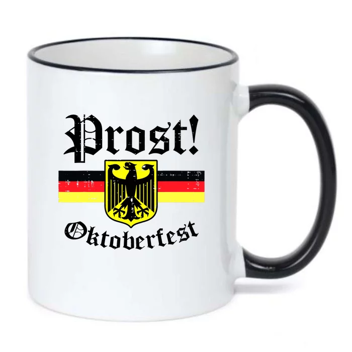 Prost Oktoberfest German Flag Crest Eagle Bavarian Black Color Changing Mug