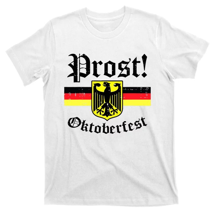 Prost Oktoberfest German Flag Crest Eagle Bavarian T-Shirt