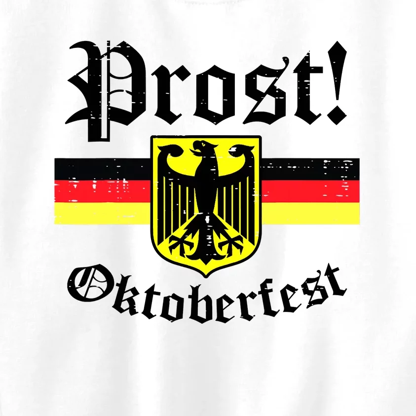 Prost Oktoberfest German Flag Crest Eagle Bavarian Kids Sweatshirt