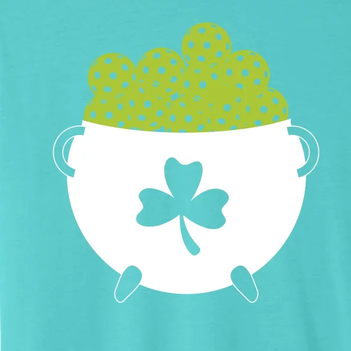 Pot Of Gold Irish Clover With Pickleball Sport ChromaSoft Performance T-Shirt