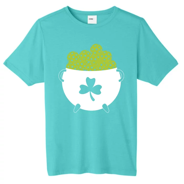 Pot Of Gold Irish Clover With Pickleball Sport ChromaSoft Performance T-Shirt