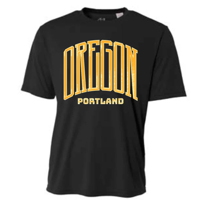 Portland Oregon Giant Logo Cooling Performance Crew T-Shirt