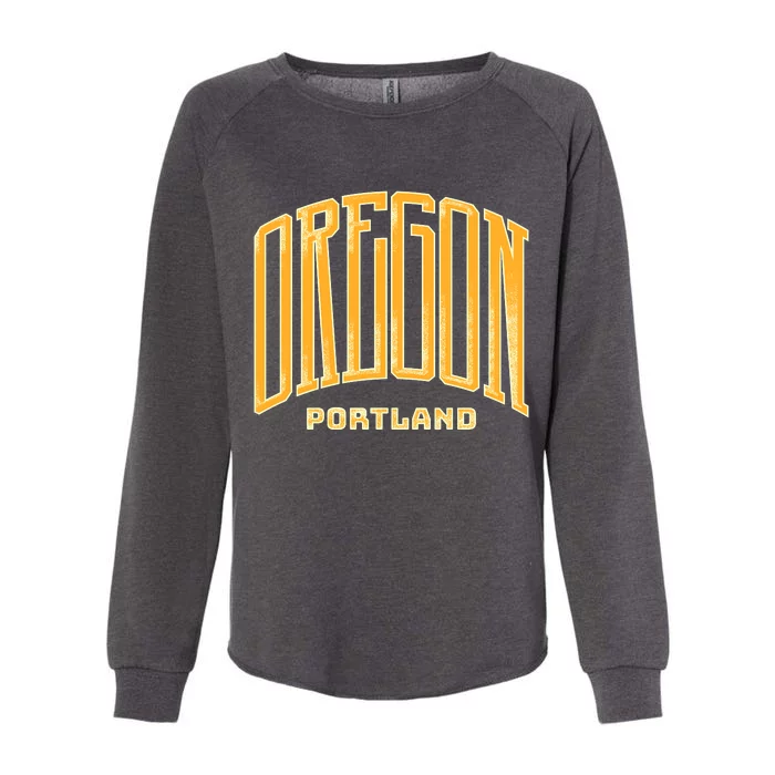 Portland Oregon Giant Logo Womens California Wash Sweatshirt