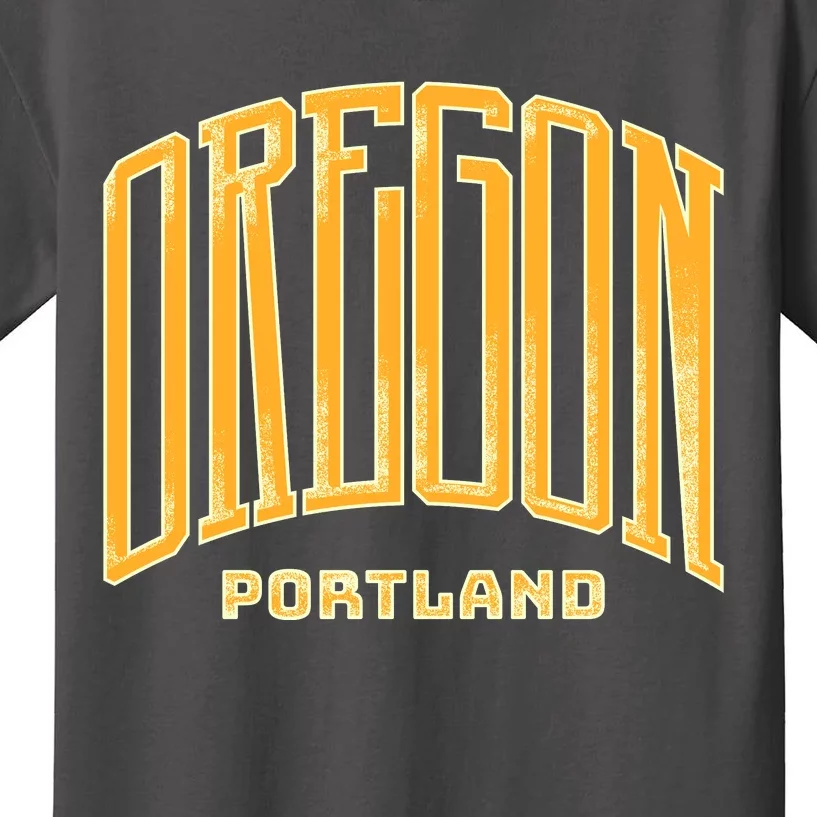 Portland Oregon Giant Logo Kids T-Shirt