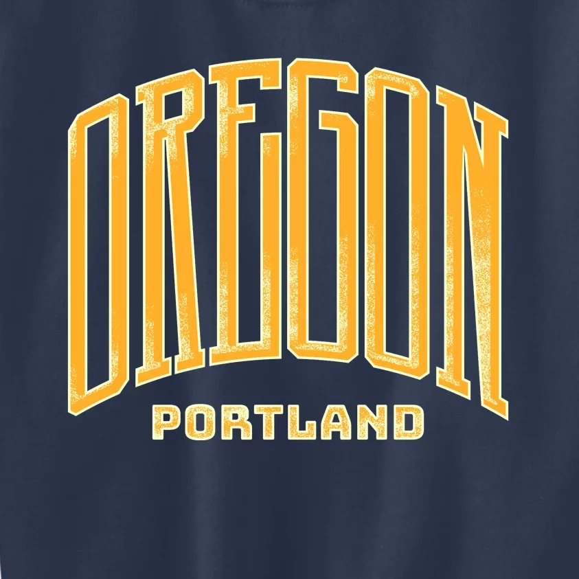 Portland Oregon Giant Logo Kids Sweatshirt