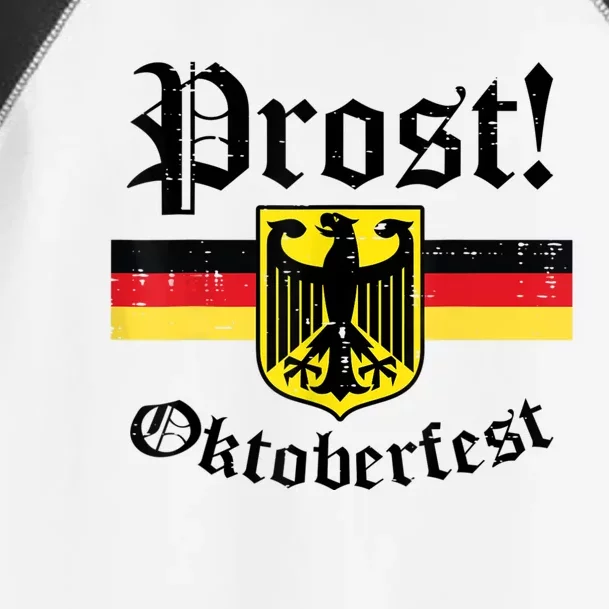 Prost Oktoberfest German Flag Crest Eagle Bavarian Toddler Fine Jersey T-Shirt