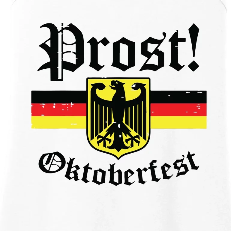 Prost Oktoberfest German Flag Crest Eagle Bavarian Ladies Essential Tank