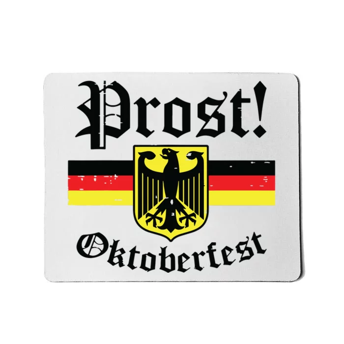 Prost Oktoberfest German Flag Crest Eagle Bavarian Mousepad