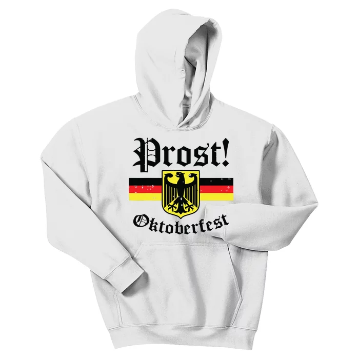 Prost Oktoberfest German Flag Crest Eagle Bavarian Kids Hoodie