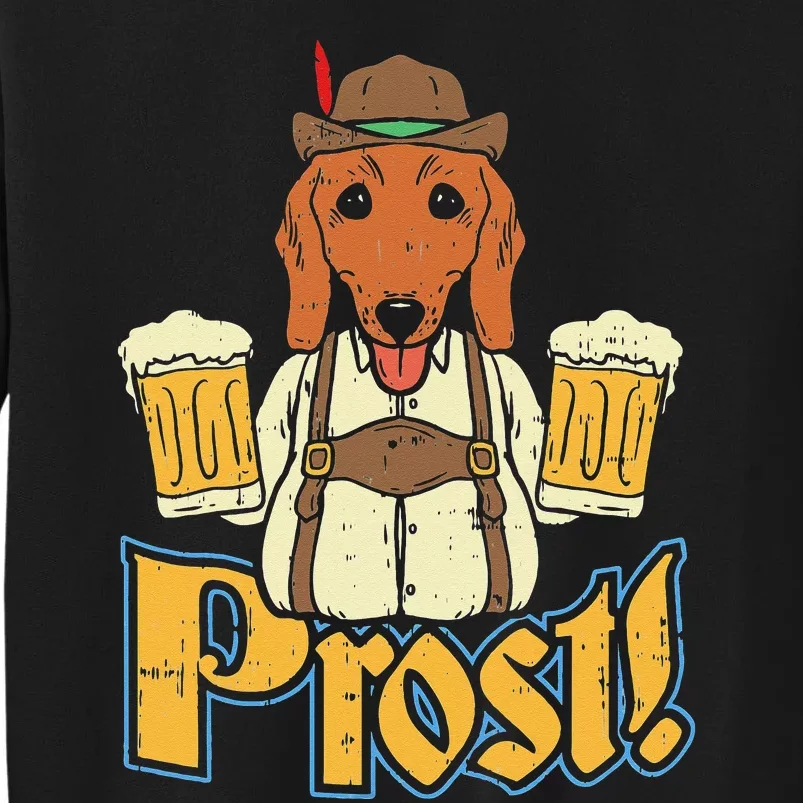 Prost Oktoberfest German Dachshund Dog Drinking Beer Sweatshirt