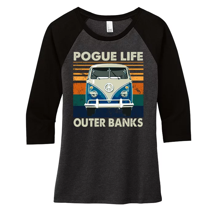 Pogue Life Women's Tri-Blend 3/4-Sleeve Raglan Shirt