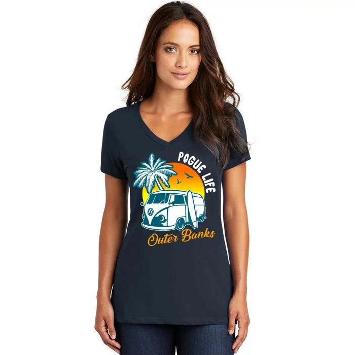 Pogue Life Banks Bronco Van Outer Women's V-Neck T-Shirt