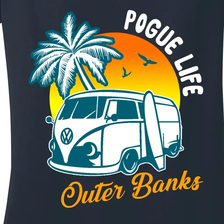 Pogue Life Banks Bronco Van Outer Women's V-Neck T-Shirt