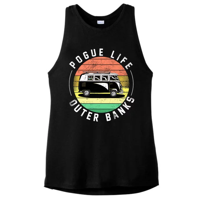 Pogue Life Retro Hippy Bus Ladies Tri-Blend Wicking Tank