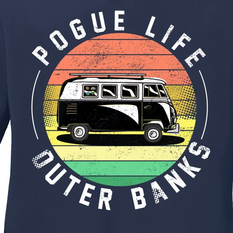 Pogue Life Retro Hippy Bus Ladies Long Sleeve Shirt