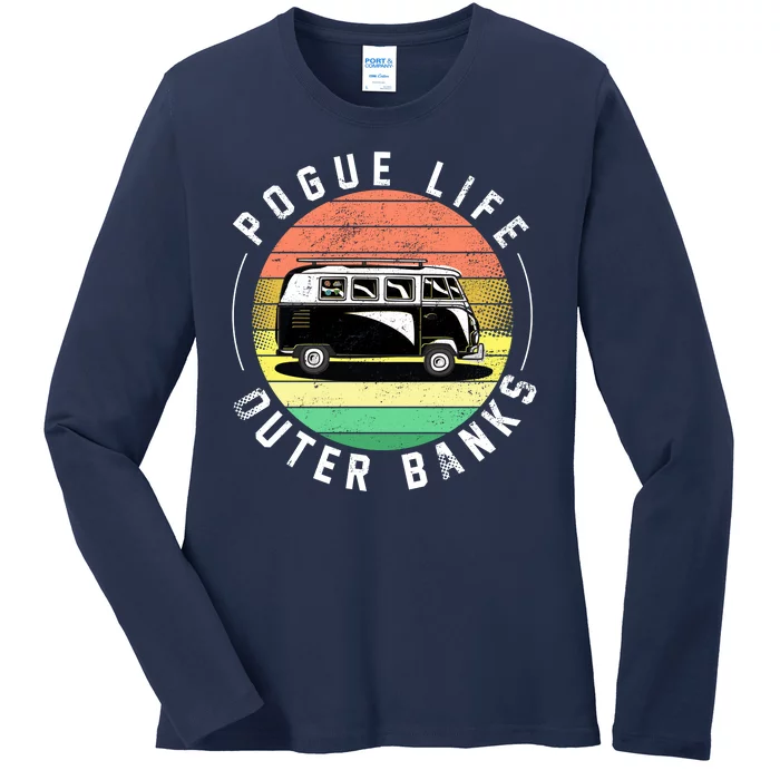 Pogue Life Retro Hippy Bus Ladies Long Sleeve Shirt