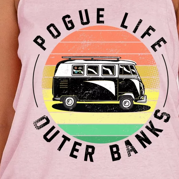 Pogue Life Retro Hippy Bus Women's Knotted Racerback Tank