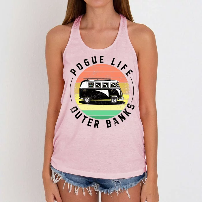 Pogue Life Retro Hippy Bus Women's Knotted Racerback Tank