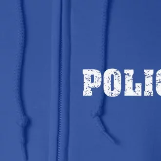 Police Officer Halloween For Costume Full Zip Hoodie