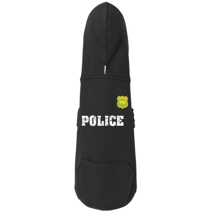 Police Officer Halloween Costume Doggie 3-End Fleece Hoodie