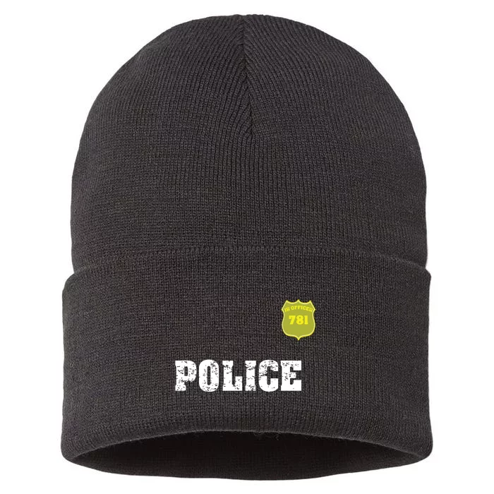 Police Officer Halloween Costume Sustainable Knit Beanie