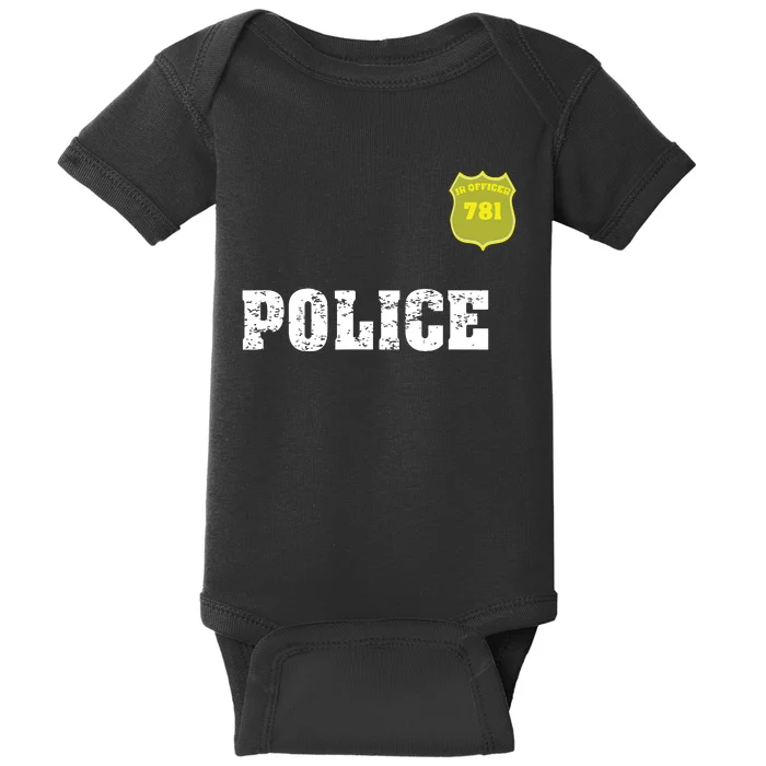 Police Officer Halloween Costume Baby Bodysuit