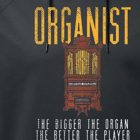 Pipe Organ Instrument Player Organist The Bigger The Organ Performance Fleece Hoodie