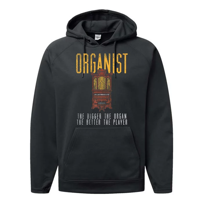 Pipe Organ Instrument Player Organist The Bigger The Organ Performance Fleece Hoodie