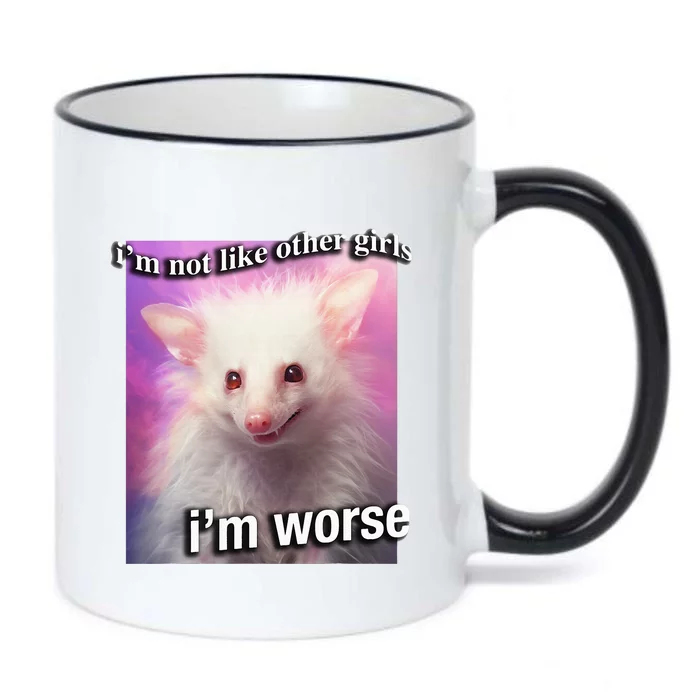 Possum Opossum I’M Not Like Other Girl I’M Worse Black Color Changing Mug