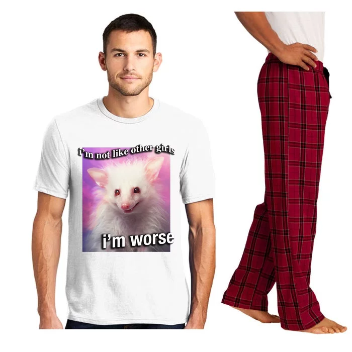 Possum Opossum I’M Not Like Other Girl I’M Worse Pajama Set