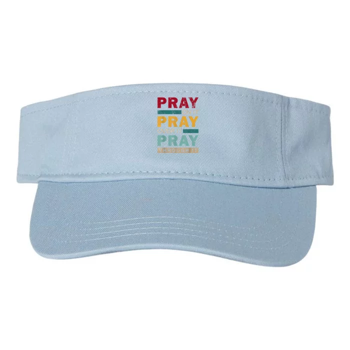 Pray On It Pray Over It Pray Through It Jesus Vintage Valucap Bio-Washed Visor