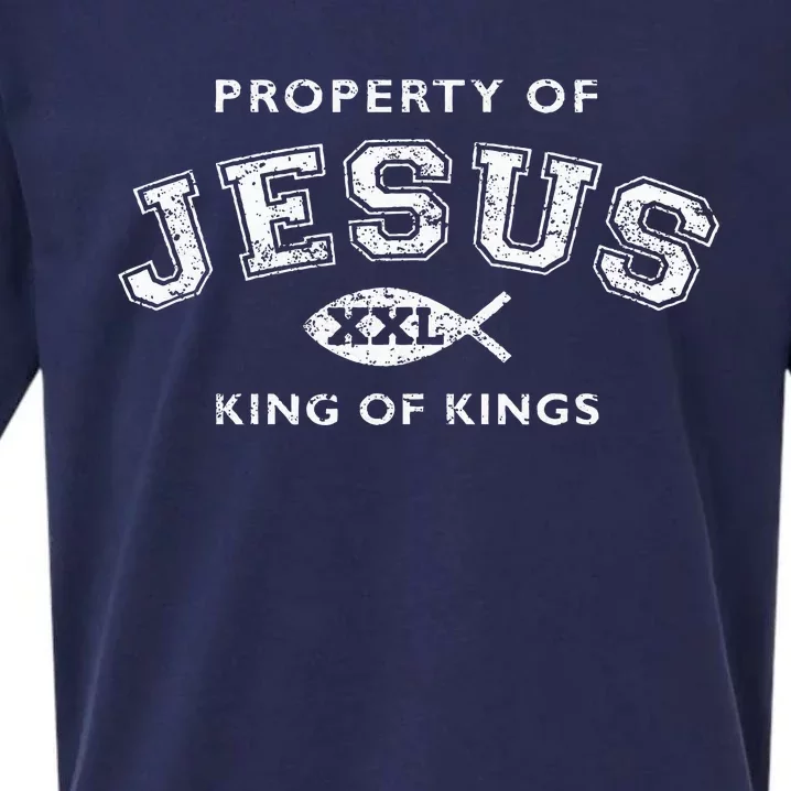 Property Of Jesus King Of Kings Xxl Sueded Cloud Jersey T-Shirt